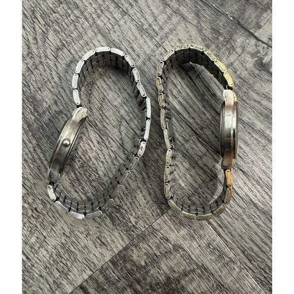 Rare Vintage Citizen Gold And Black Dial Watch Men’s Lot Of Two Embossed Glass - Picture 5 of 16